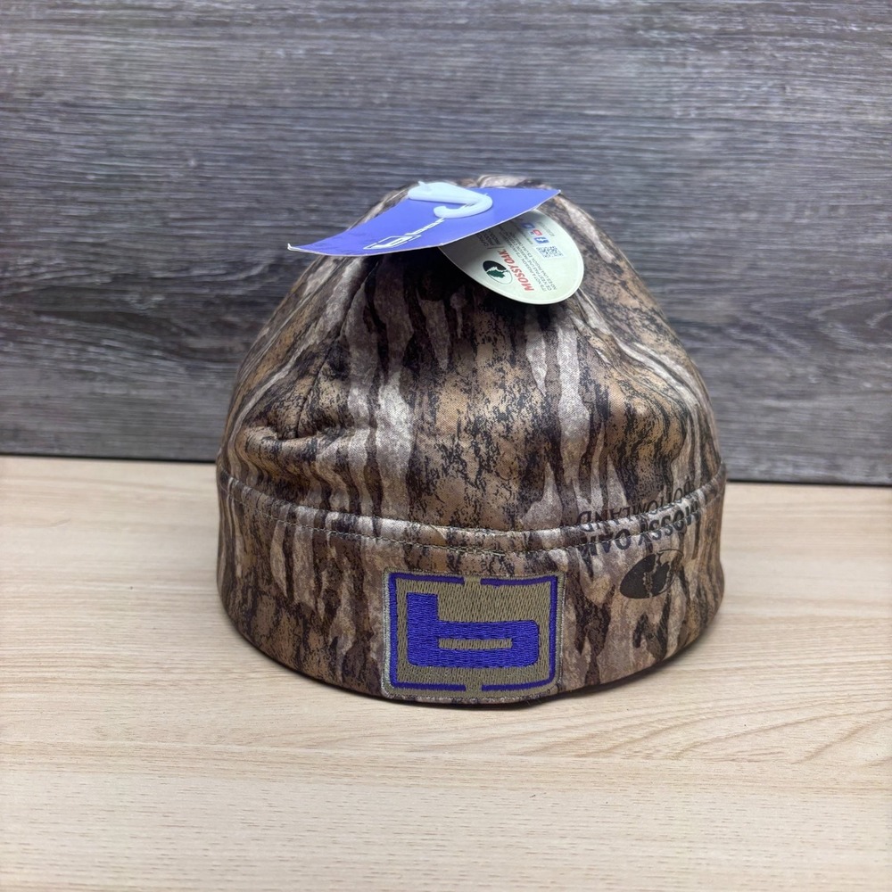 Banded Hat Cap Beanie‎ Brown Camo Mossy Oak Bottomland Fleece Lined Hunting